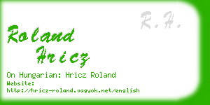 roland hricz business card